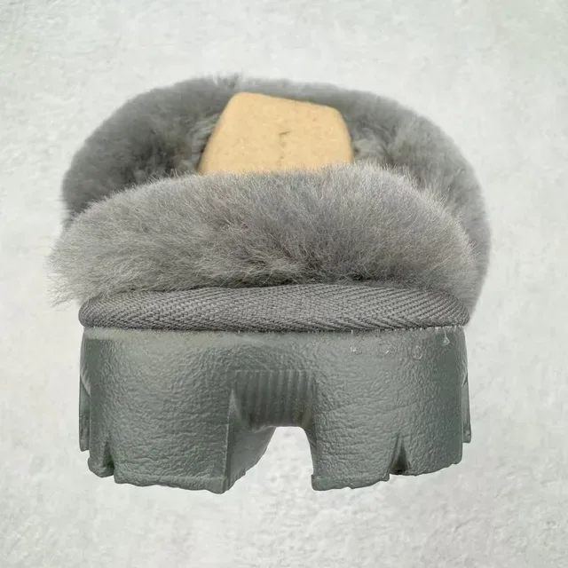 UGG Tasman Gray Shearling-Lined Suede Slipper 8
