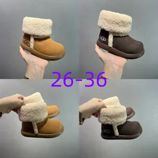 UGG Tasman 棕褐色和棕色羊毛皮护脚雪靴