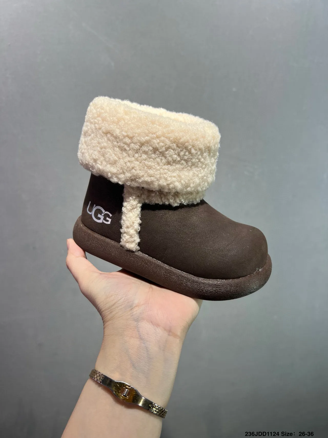 UGG Tasman Tan and Brown Shearling Cuff Snow Boots 3