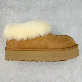 UGG Tasman Tan 羊毛里厚底雪靴