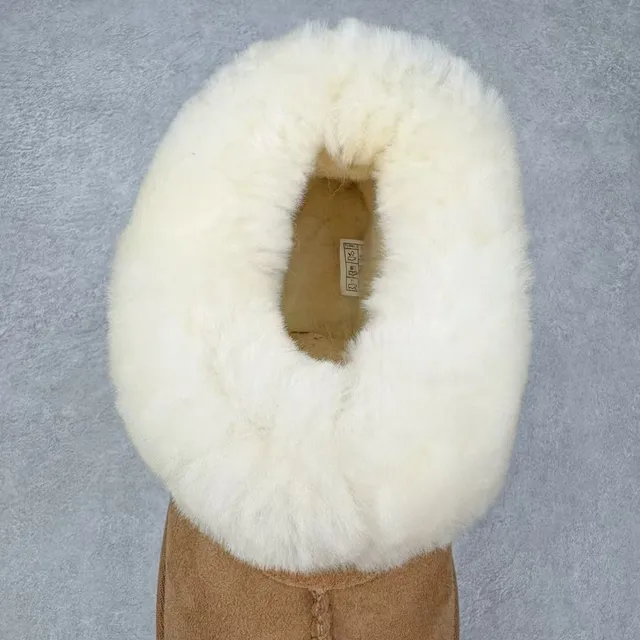 UGG Tasman Tan Shearling-Lined Platform Snow Boots 5