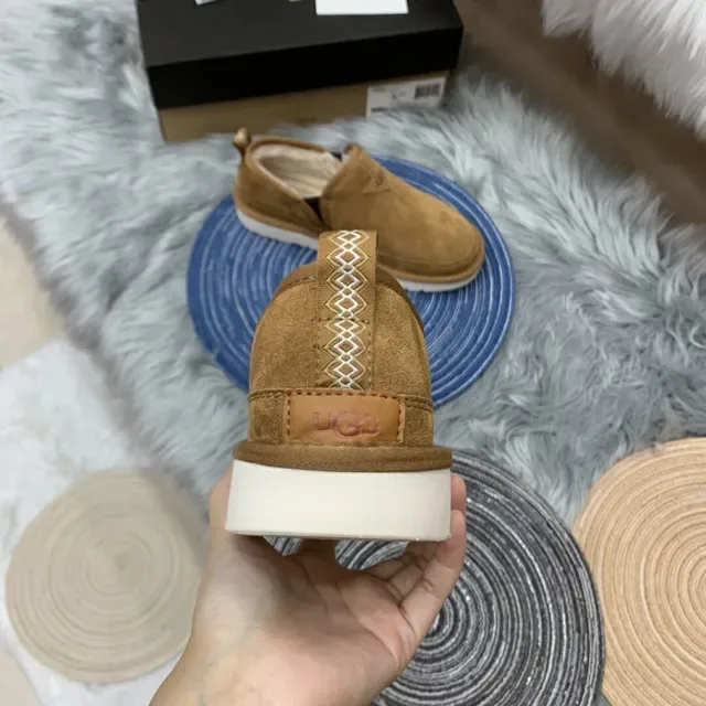 UGG Tasman Tan Suede Shearling-Lined Slip-On Loafers 14