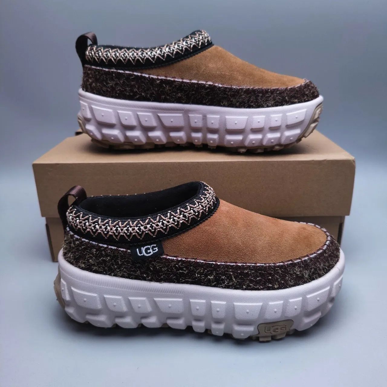 UGG Tasman Tan Suede Slip-On Clog Casual Shoe 5