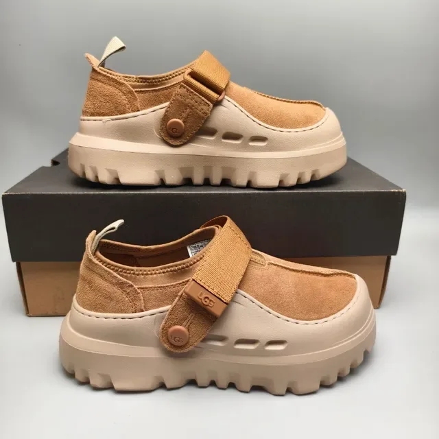 UGG Tasman Tan Suede Strap Clog 5