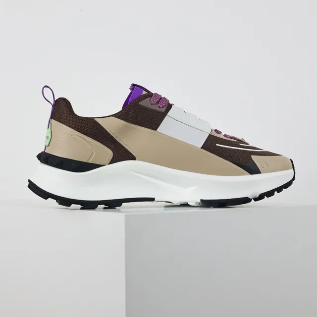 Valentino Marron Beige Construction Multi-Panels Semelle Sculptée Sneakers Chunky 7