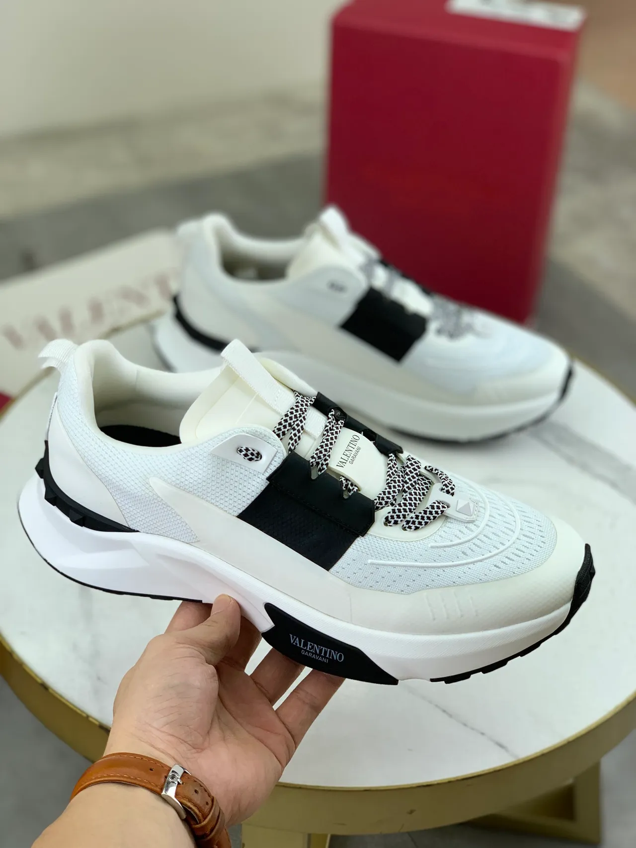Valentino Garavani White and Black Lifestyle Sneaker 5