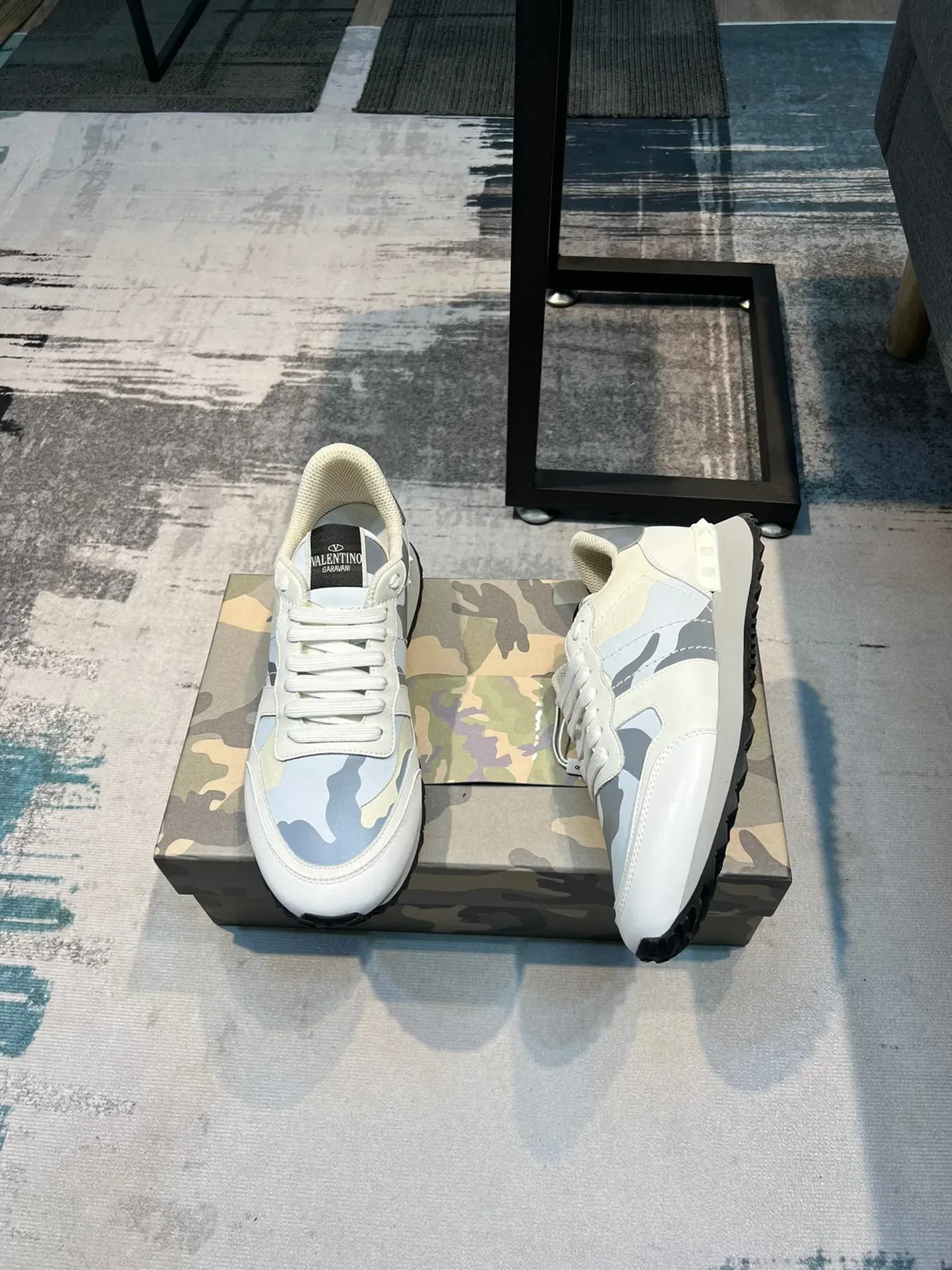 Valentino Rockstud Camouflage Style de vie Sneakers 4