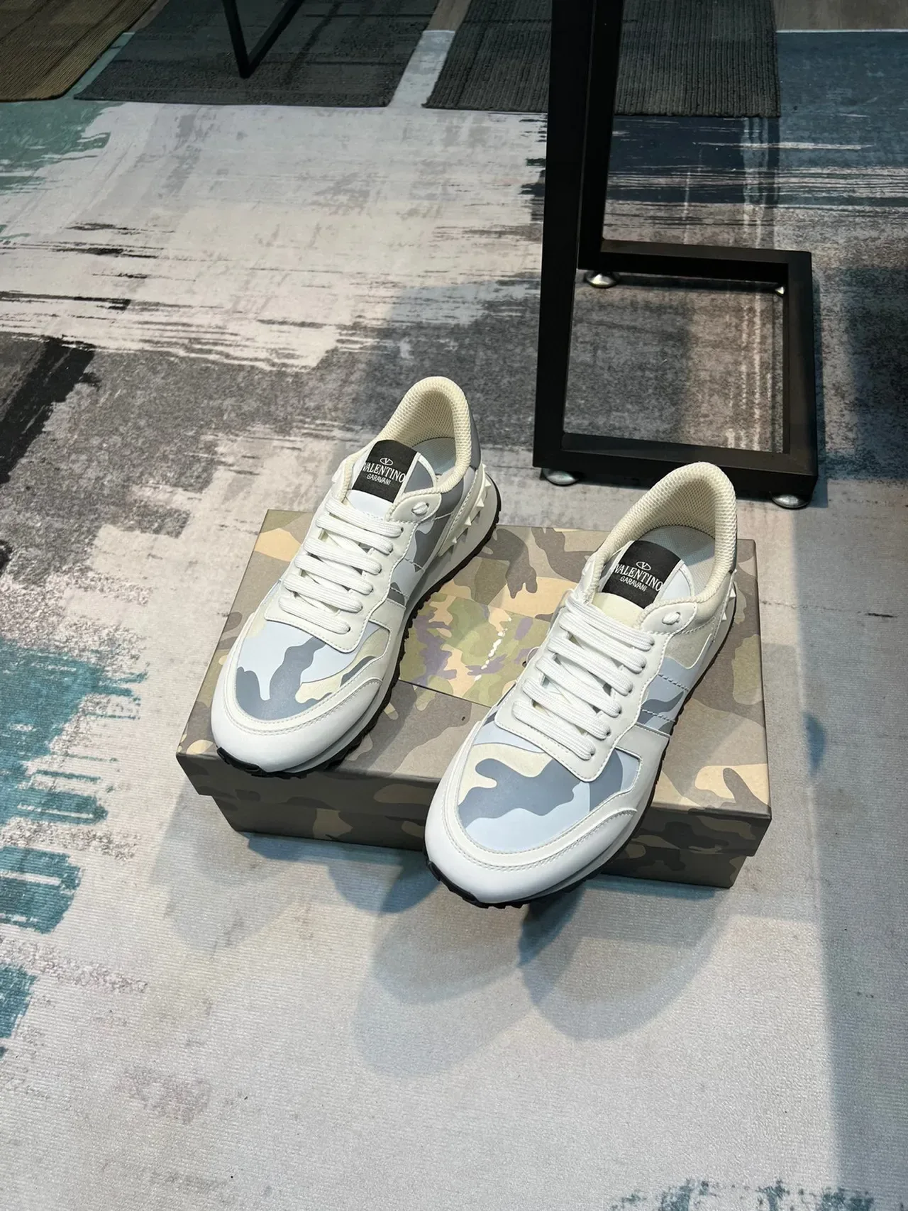 Valentino Rockstud Camouflage Style de vie Sneakers 5