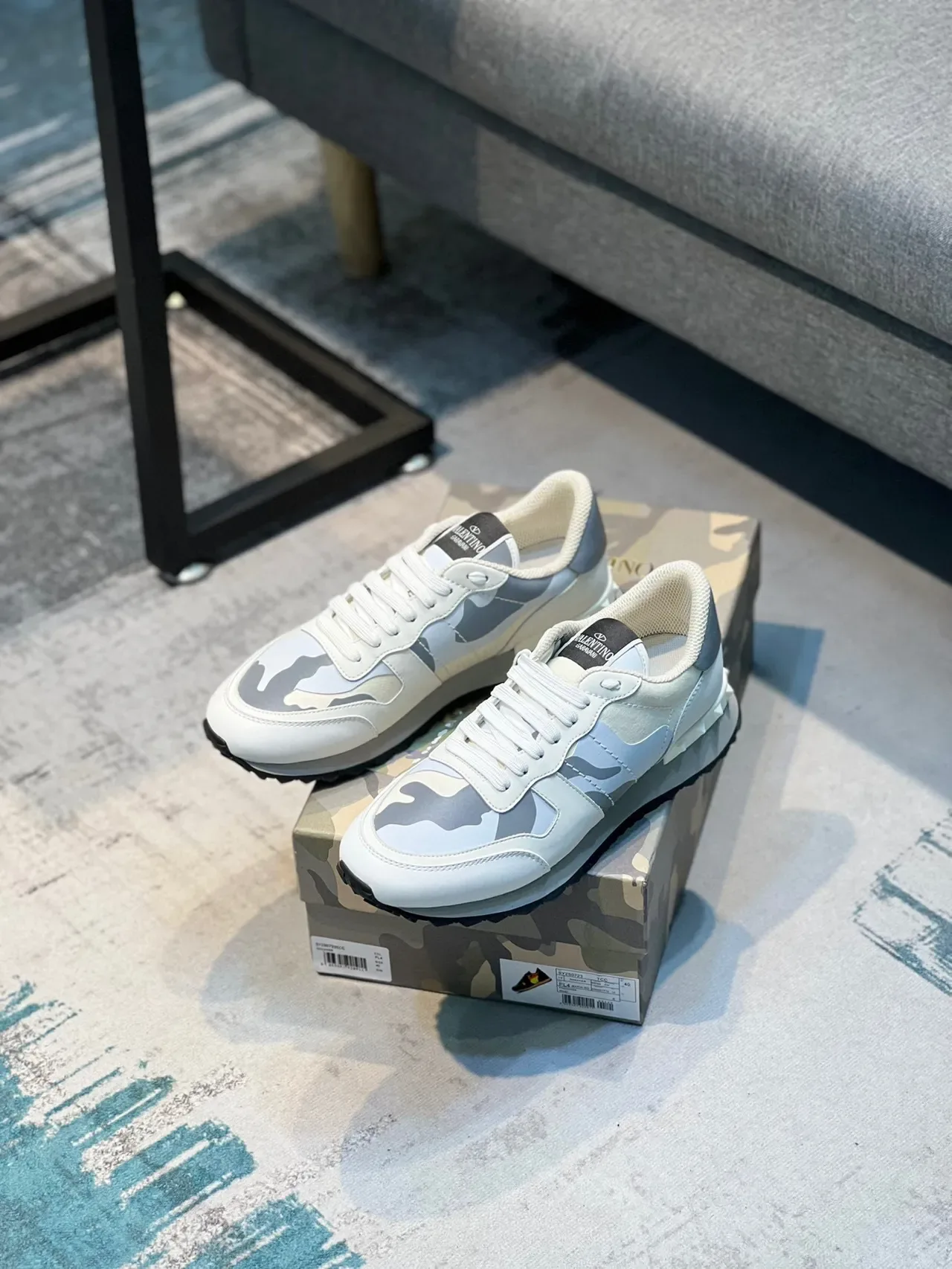 Valentino Rockstud Camouflage Style de vie Sneakers 7