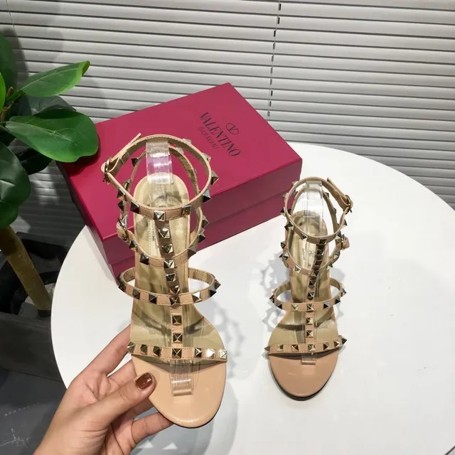 Valentino Rockstud ন্যুড স্টাডেড স্ট্র্যাপি স্টিলেটো 6