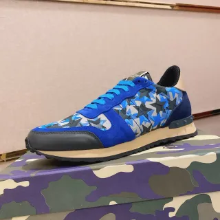 Valentino Rockstud Runner Blue Star-Print tênis lifestyle