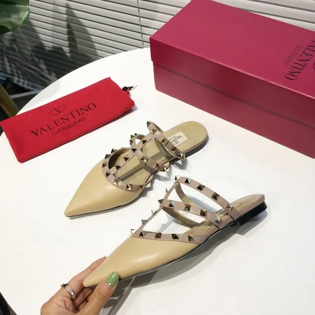 Valentino Rockstud Strappy Nude Leather Stilettos 2