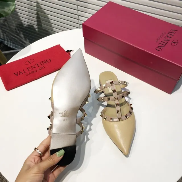 Valentino Rockstud Strappy Nude Leather Stilettos 3