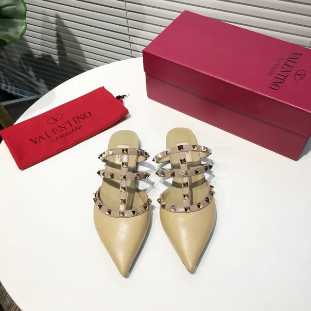 Valentino Rockstud Strappy Nude Leather Stilettos 7