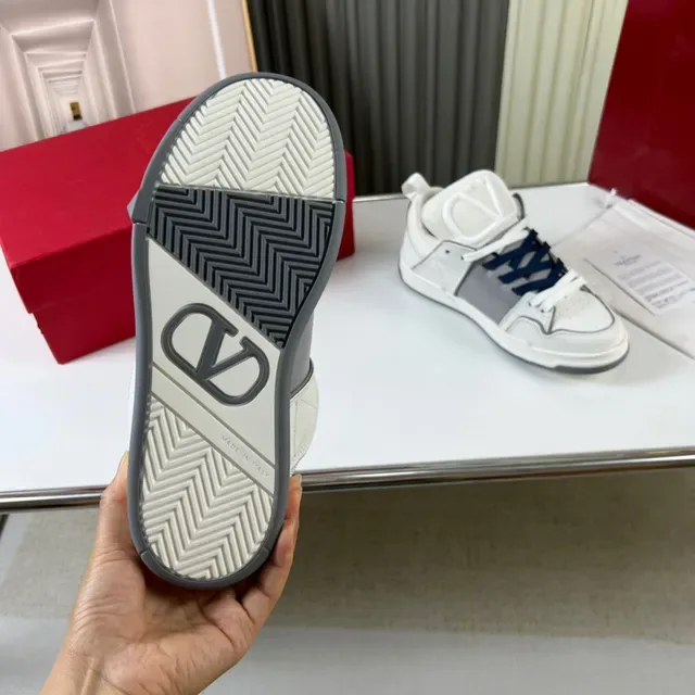 Valentino VLogo High Top Sneakers Lifestyle Blanco Gris Navy 2