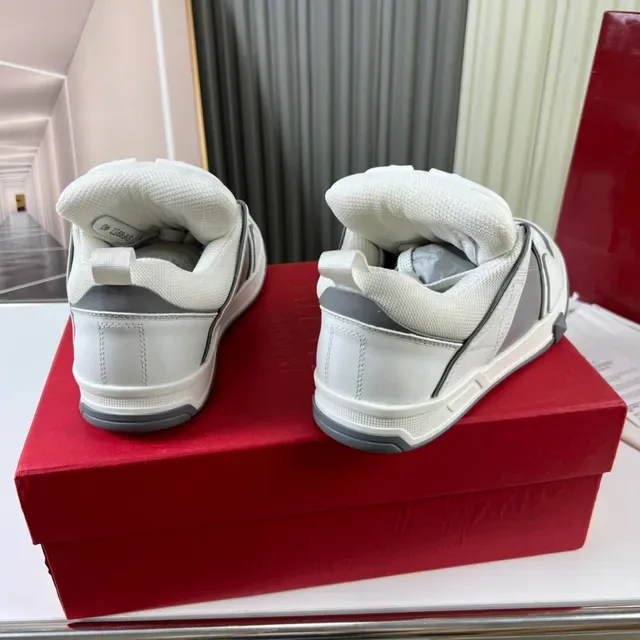 Valentino VLogo High Top Sneakers Lifestyle Blanco Gris Navy 3