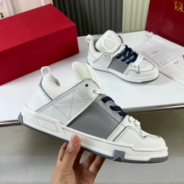 Valentino VLogo High Top Sneakers Lifestyle Blanco Gris Navy 4