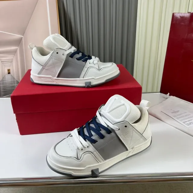 Valentino VLogo High Top Sneakers Lifestyle Blanco Gris Navy 7