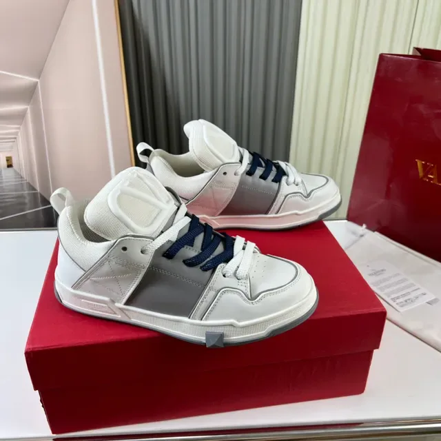Valentino VLogo High Top Sneakers Lifestyle Blanco Gris Navy 8