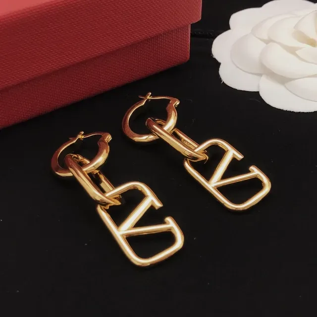 Valentino VLTN Chain-Link Gold-Tone Dangling Earrings 3