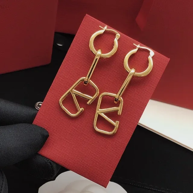Valentino VLTN Chain-Link Gold-Tone Dangling Earrings 7