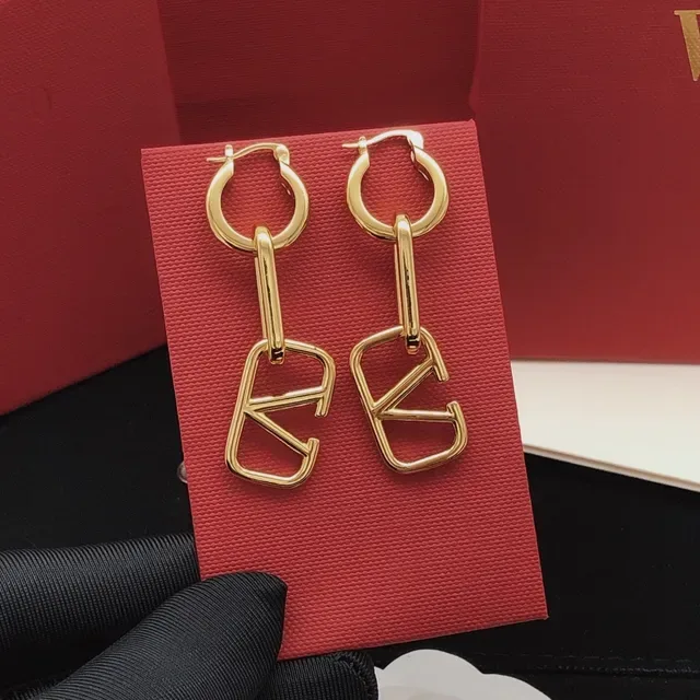 Valentino VLTN Chain-Link Gold-Tone Dangling Earrings 8