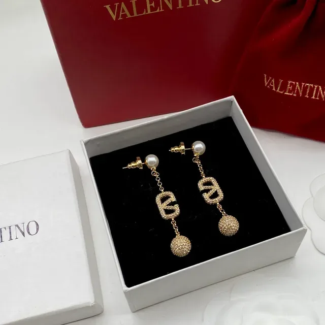 Valentino VLTN Pearl and Pavé Sphere Drop Earrings 6