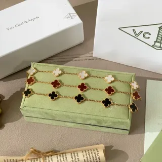 Van Cleef & Arpels Alhambra বহুবর্ণ ইনামেল ক্লোভার ব্রেসলেট