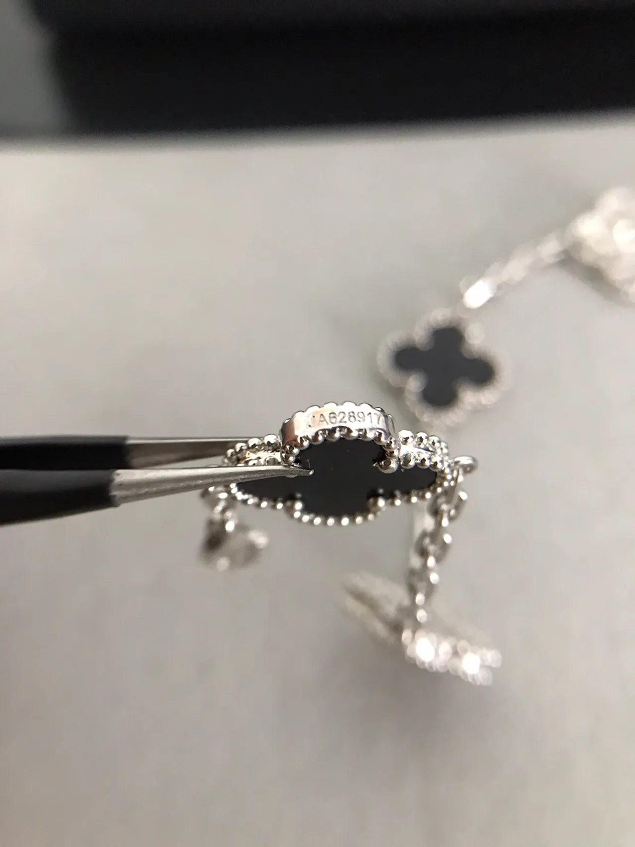 Van Cleef & Arpels Alhambra Five Motif Black Onyx and Diamond Bracelet 4