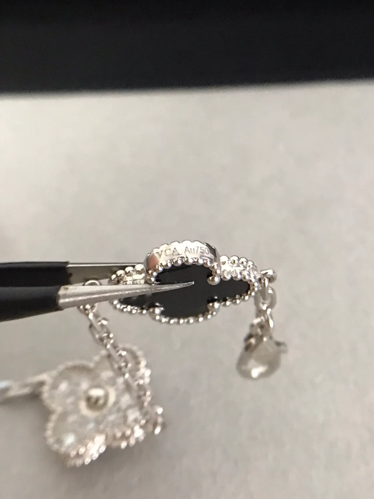 Van Cleef & Arpels Alhambra Five Motif Black Onyx and Diamond Bracelet 5
