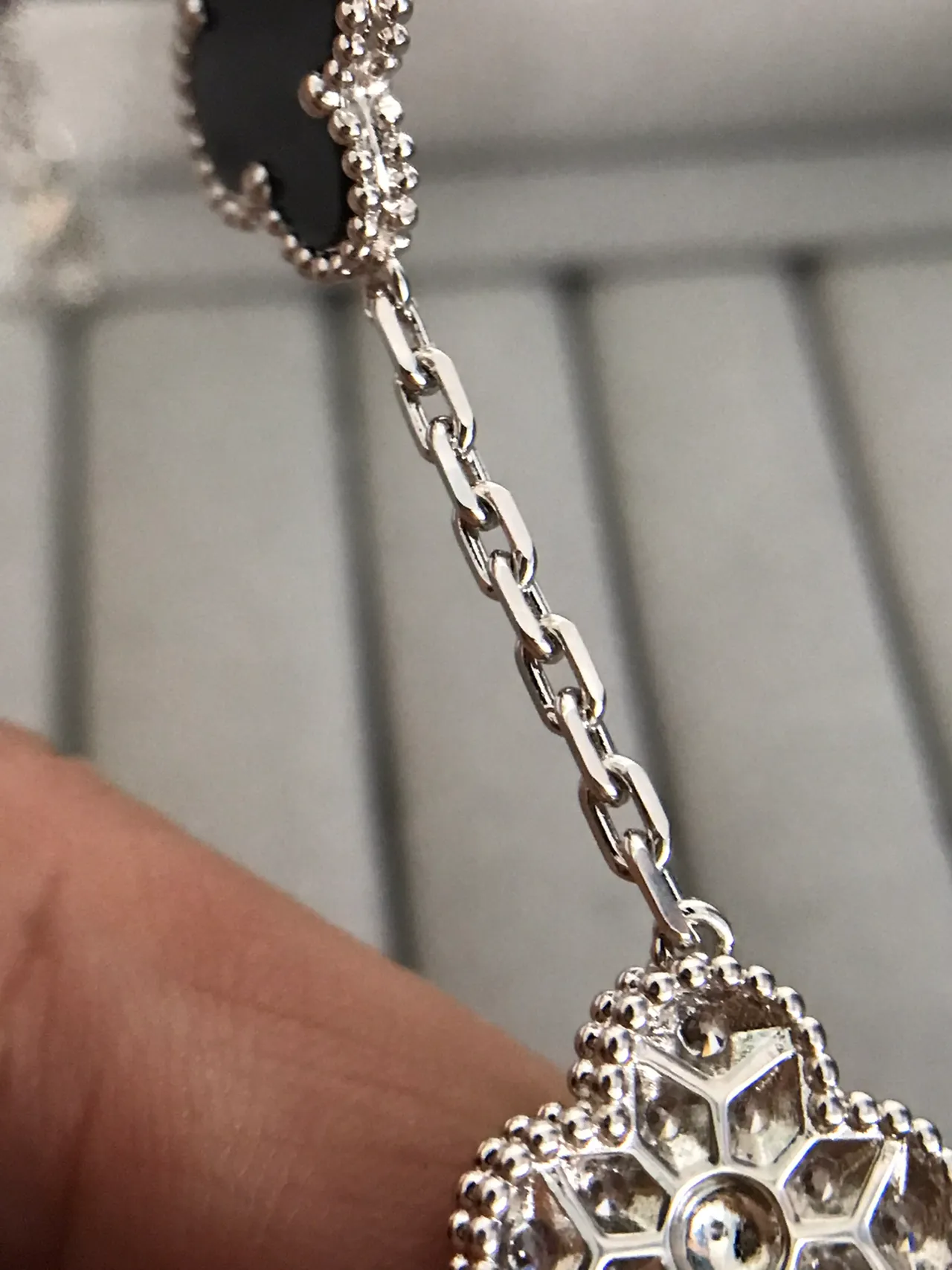 Van Cleef & Arpels Alhambra Five Motif Black Onyx and Diamond Bracelet 7