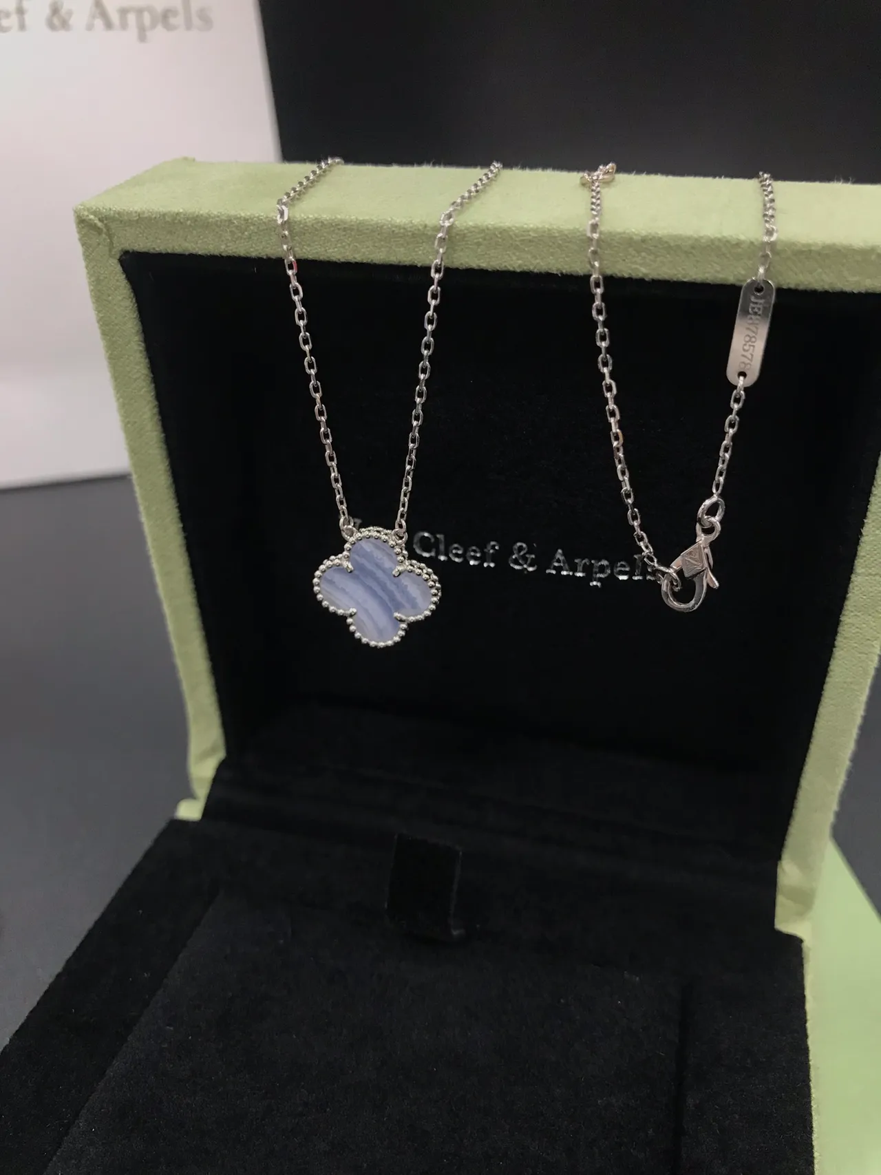 Van Cleef & Arpels Alhambra Tiger's Eye Gold Necklace 4