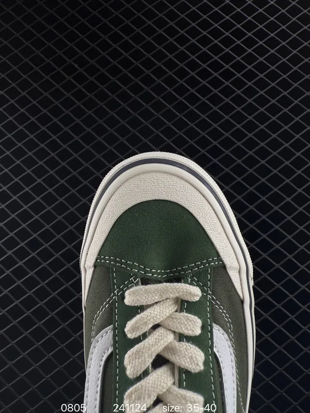 Vans Old Skool Verde Oliva à xadrez Tênis de Skateboard 2