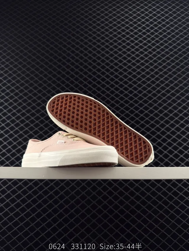 Vans Chaussures de Skateboard à tige canvas beige rose low-top 2