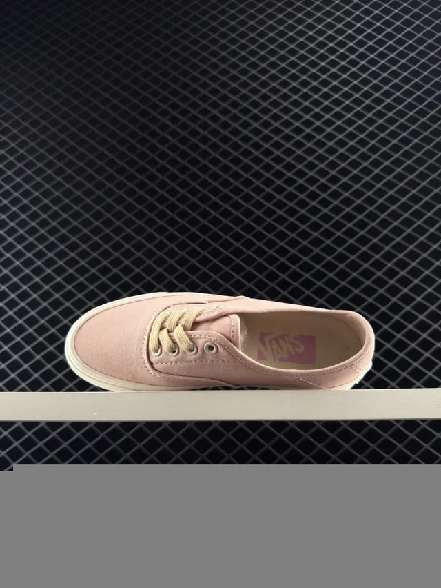 Vans Chaussures de Skateboard à tige canvas beige rose low-top 5