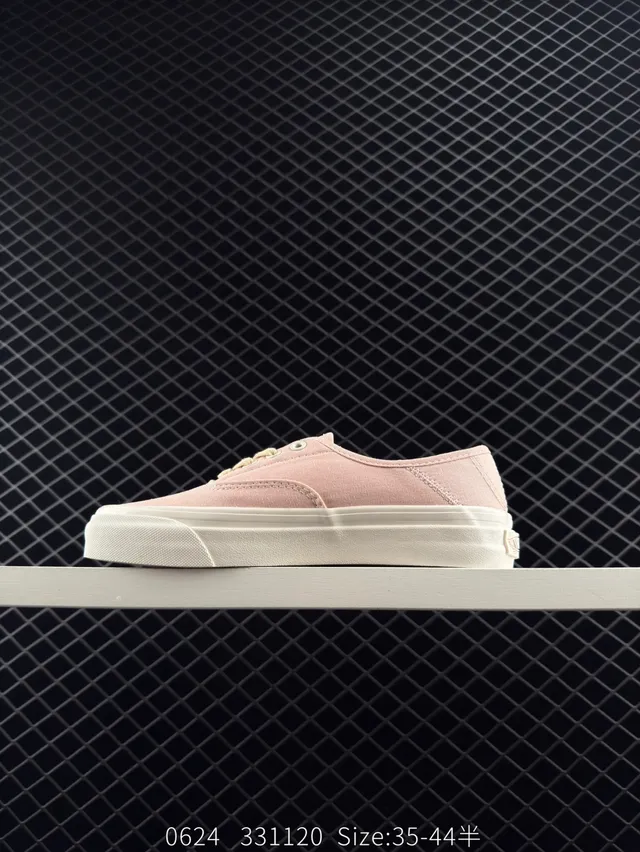 Vans Chaussures de Skateboard à tige canvas beige rose low-top 6