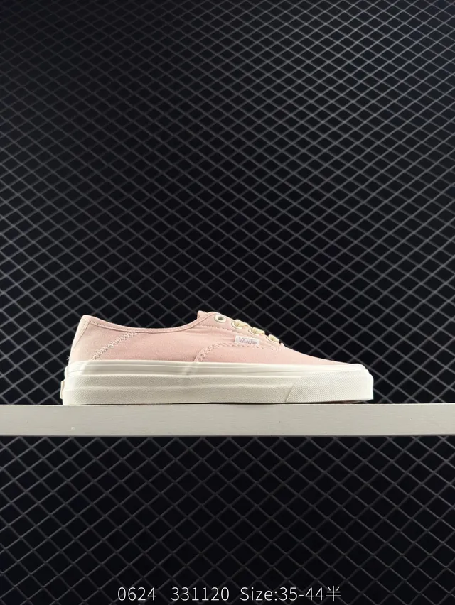 Vans Chaussures de Skateboard à tige canvas beige rose low-top 7