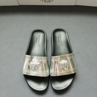 Versace Odissea Medusa Silver Greca 系带拖鞋