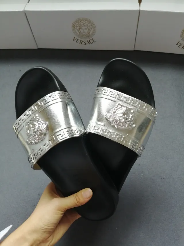 Versace Odissea Medusa Silver Greca Correa Sandalias 2