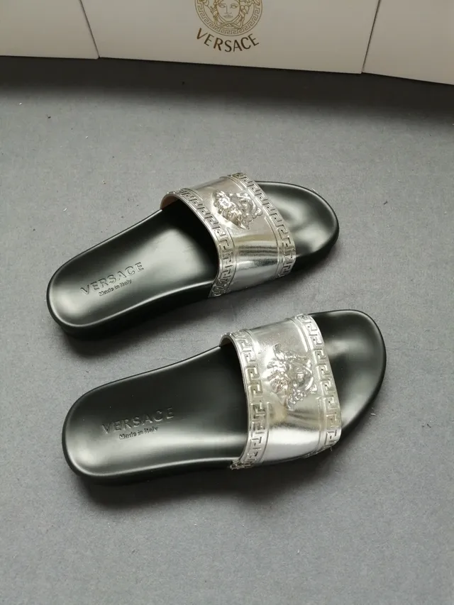 Versace Odissea Medusa Silver Greca Correa Sandalias 3