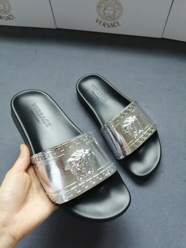 Versace Odissea Medusa Silver Greca Correa Sandalias 5