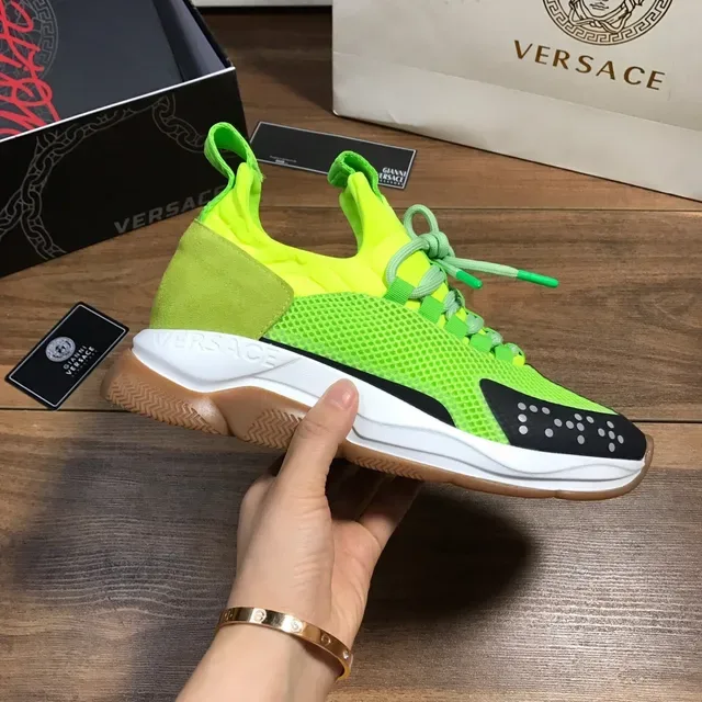 生活方式运动鞋 Versace Odissea 霓虹绿黑 2