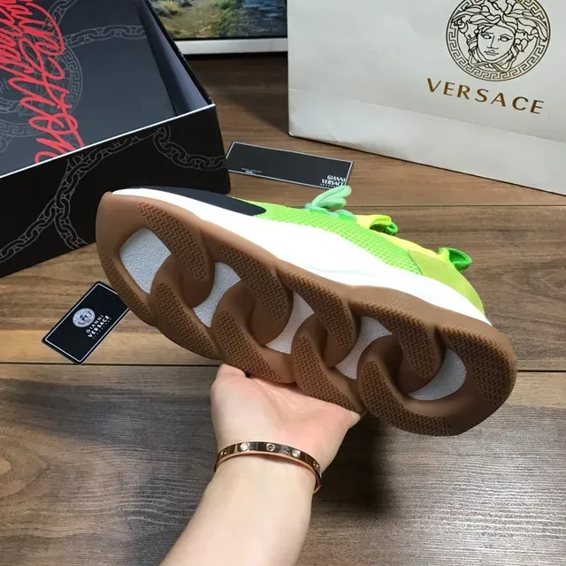 生活方式运动鞋 Versace Odissea 霓虹绿黑 3
