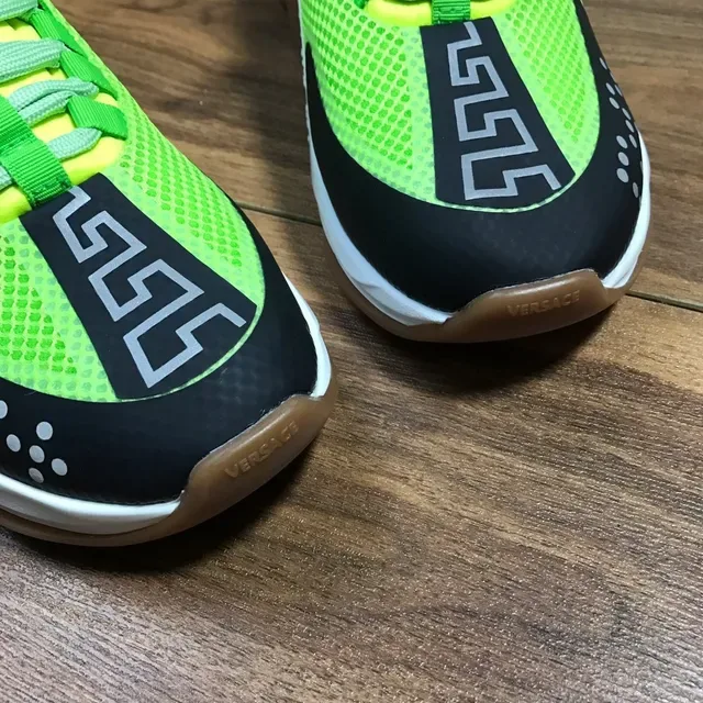 生活方式运动鞋 Versace Odissea 霓虹绿黑 4