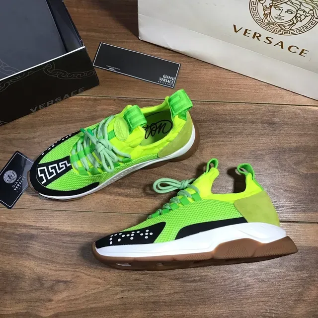 生活方式运动鞋 Versace Odissea 霓虹绿黑 5