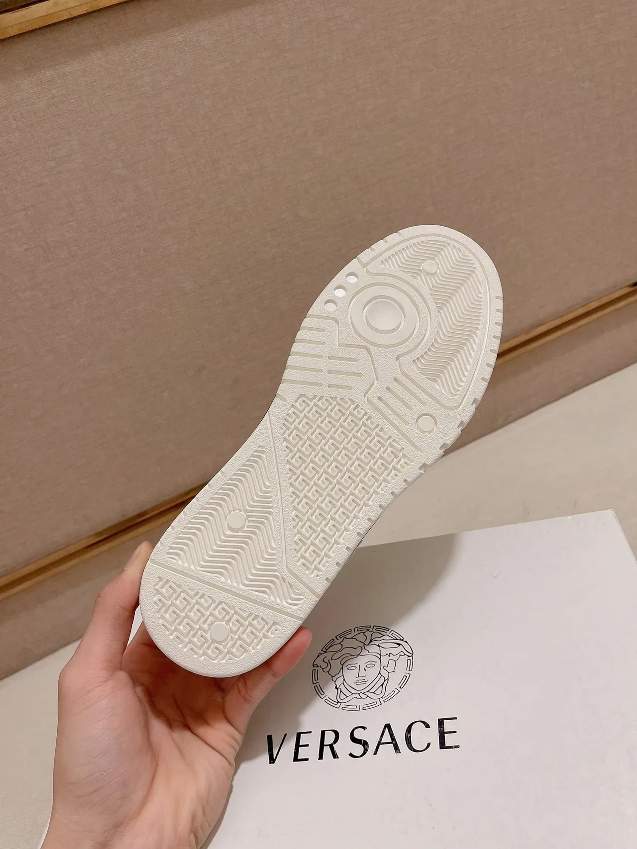 Versace White Gold Slip-On Construction Baroque Print Lifestyle Sneakers 2