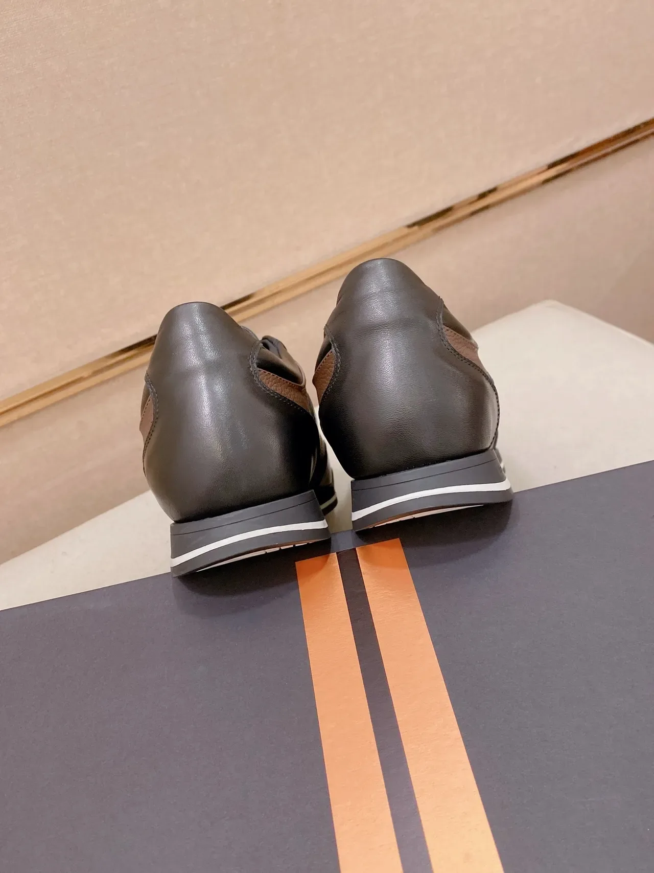 Zegna Two-Tone Leather Lifestyle Sneakers 2