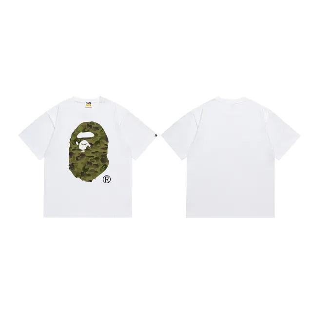 Camiseta preta A Bathing Ape ABC Camo com estampa de cabeça de macaco 4