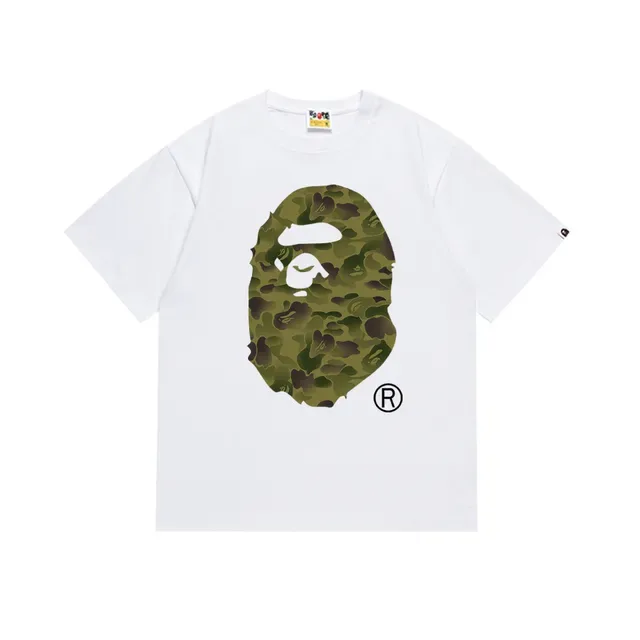Camiseta preta A Bathing Ape ABC Camo com estampa de cabeça de macaco 5