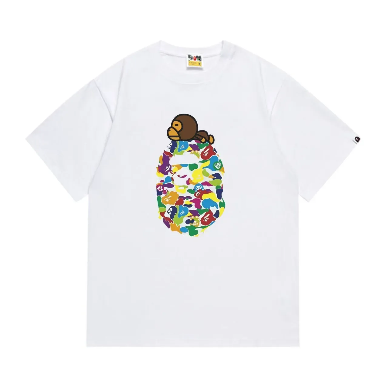 Camiseta gráfica A Bathing Ape ABC Camo cabeza de mono 5